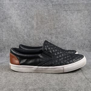 Daily Shoes Womens 11 Sneakers Slip On Quilted Black Casual Trainers Lifestyle